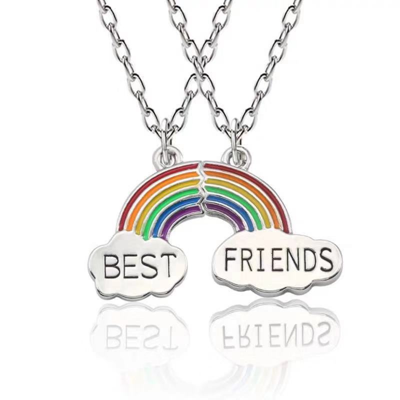 "Rainbow Cloud" - Stitching Best Friend Pendant Necklace