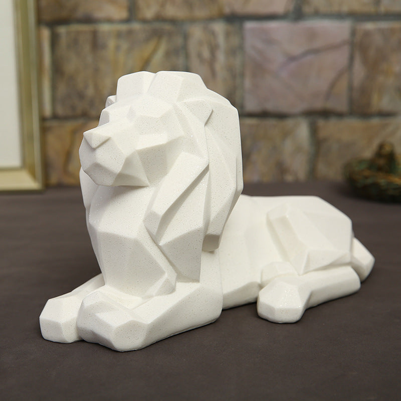 Sandstone Resin Lion Sculpture
