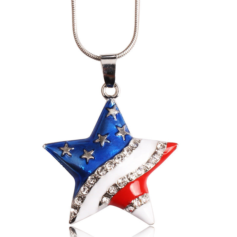 American Flag Pendant Necklaces