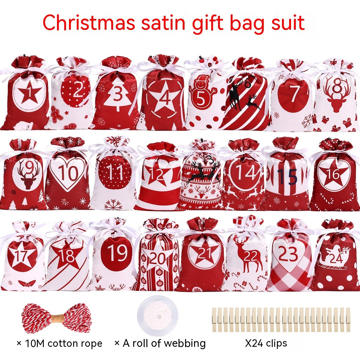 Christmas Adventure Calendar Gift Bag Set