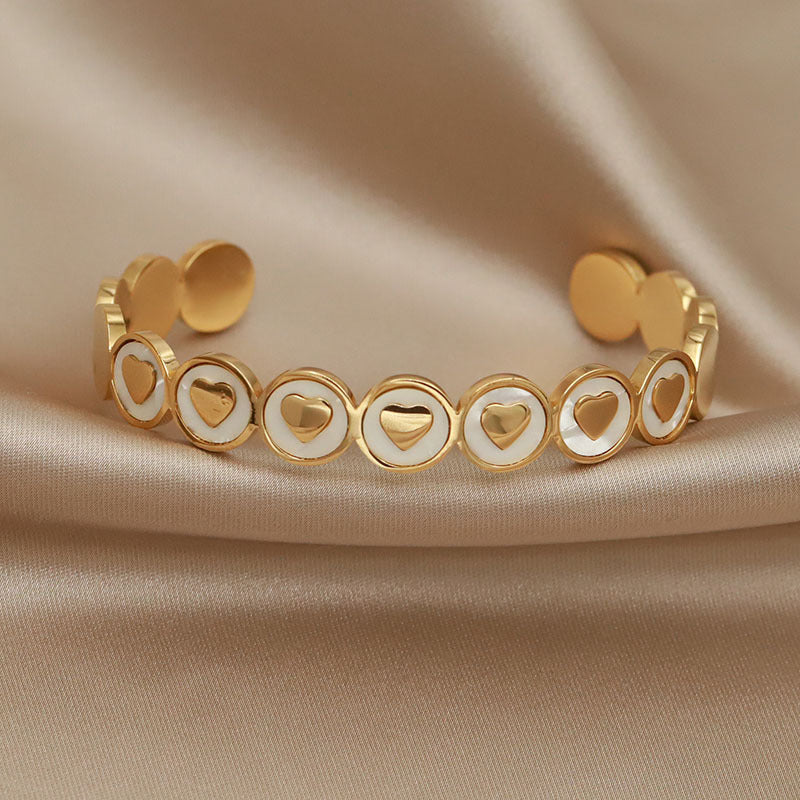 Love Heart Adjustable Opening Bracelet