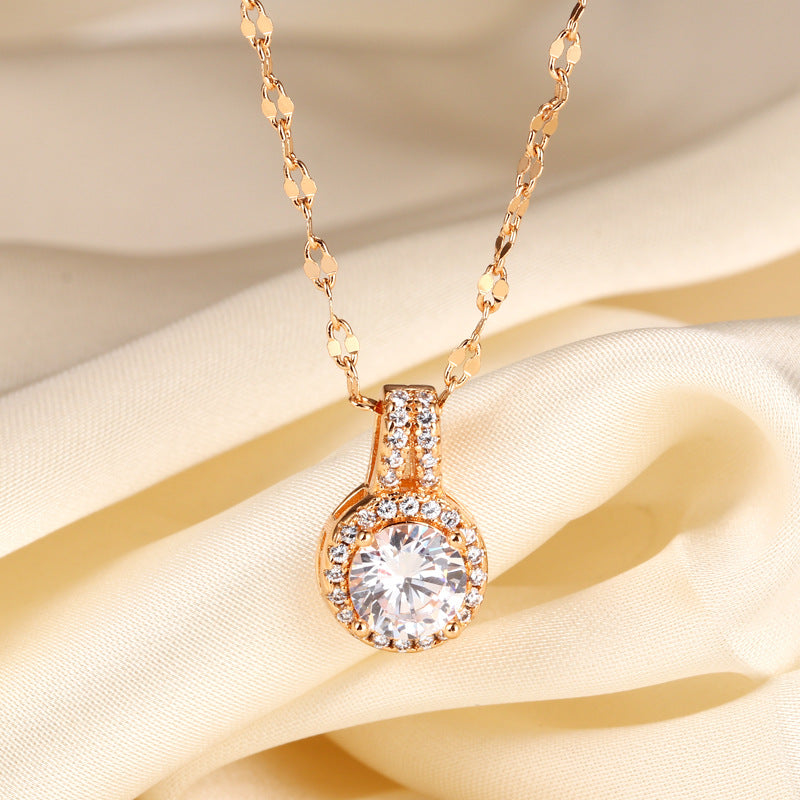 Full Diamond Princess 1 Karat Zircon Necklace