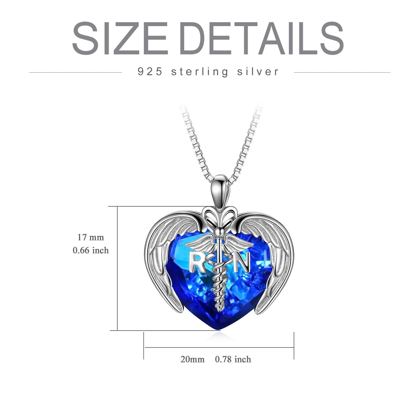 "I Love my Registered Nurse" - Sterling Silver Heart Necklace