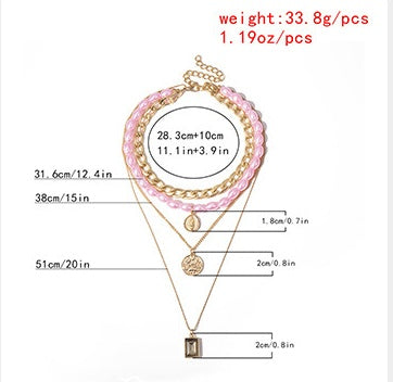 "Because I Can" - Retro Portrait Necklace/Sweater Chain