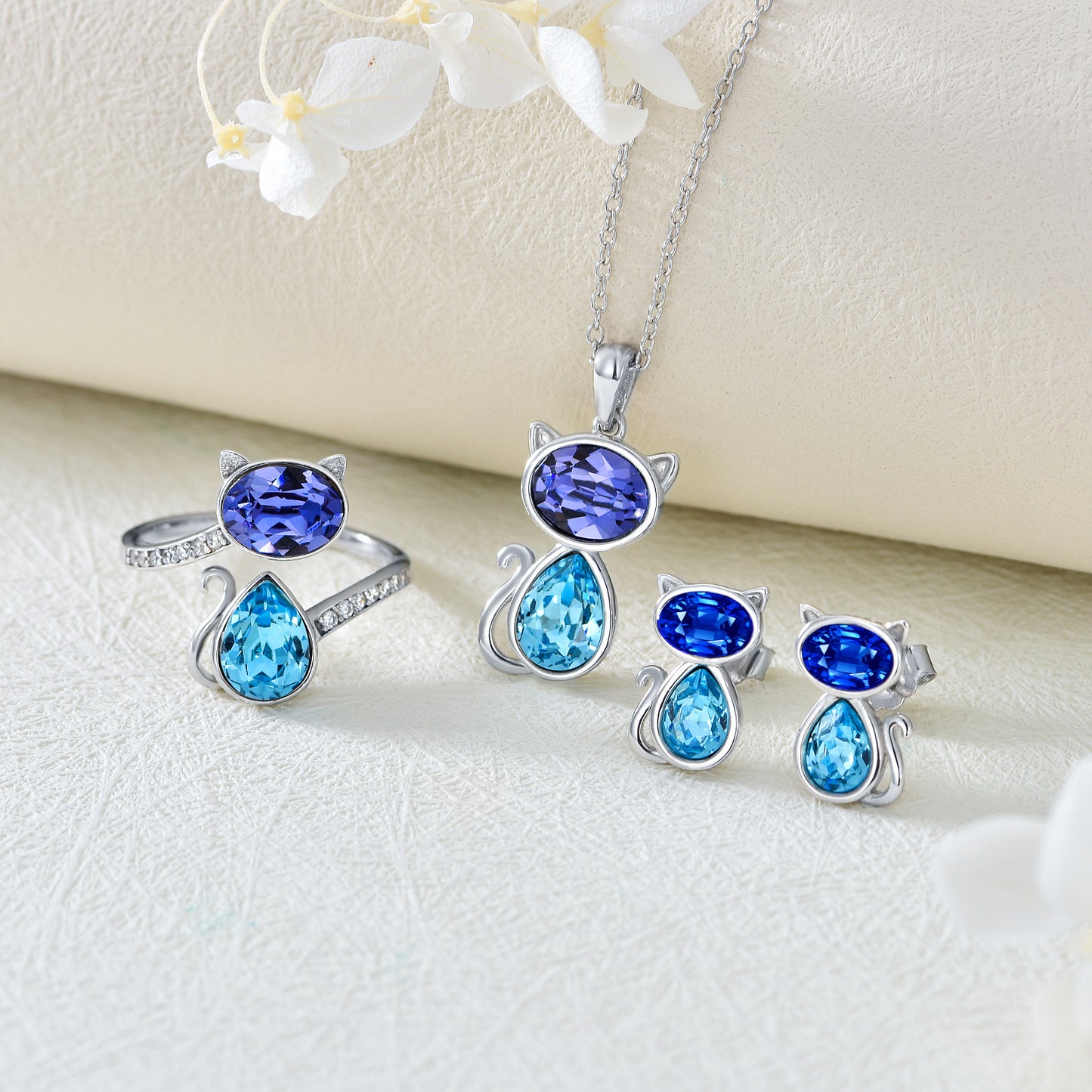 "Purr-fect" -  Crystal Cat Necklace