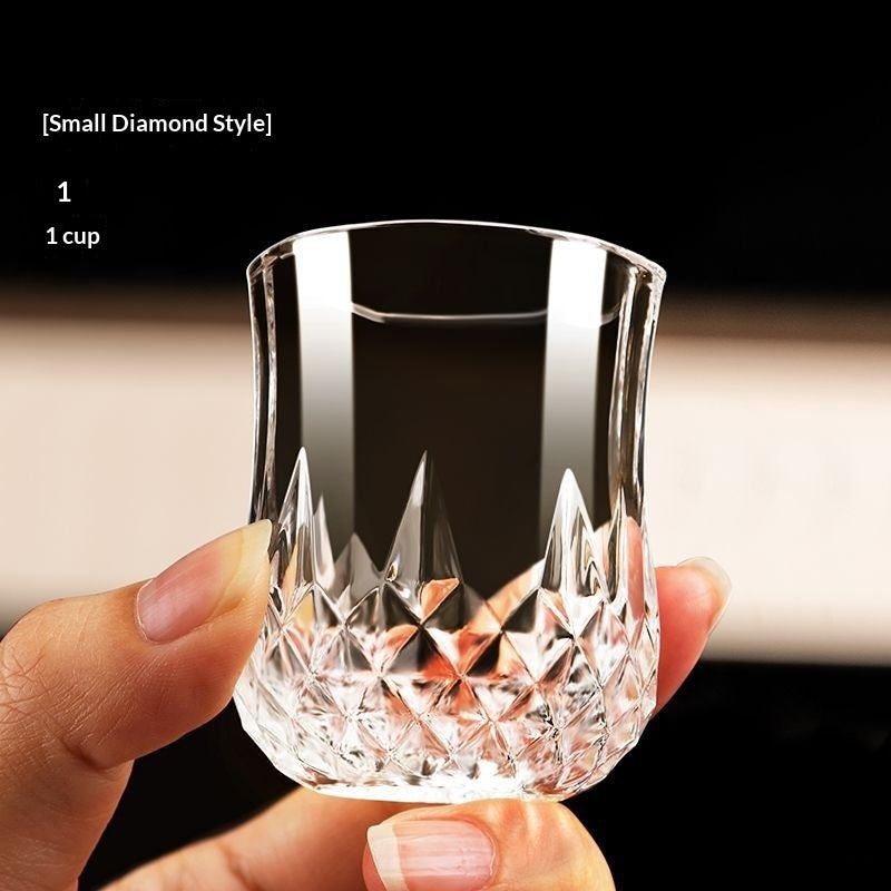 Italian Embossed Crystal Drinking Glass