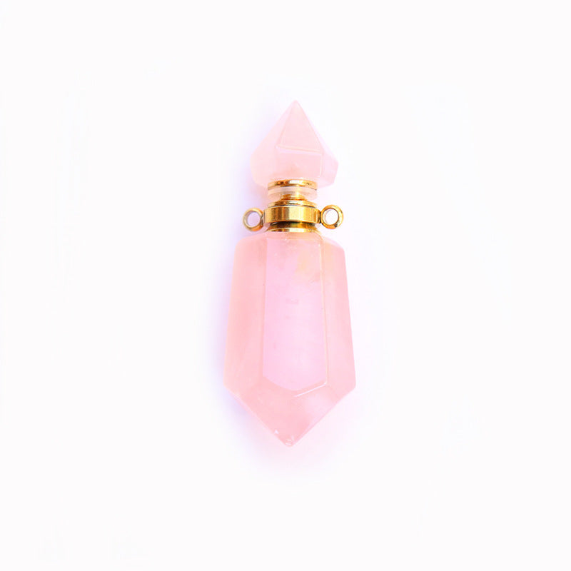 Natural Crystal Perfume Bottle Necklaces