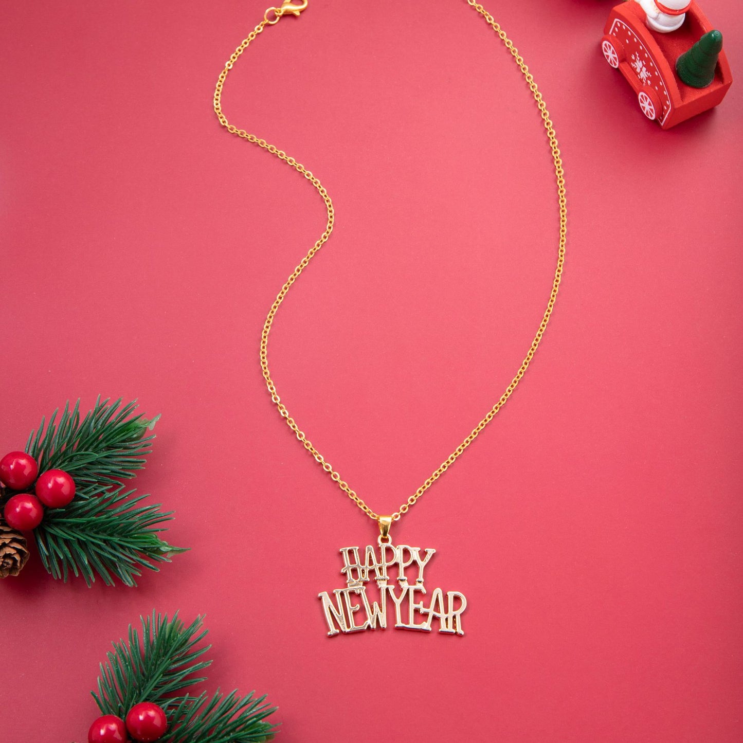 English Letter Happy New Year's Necklace