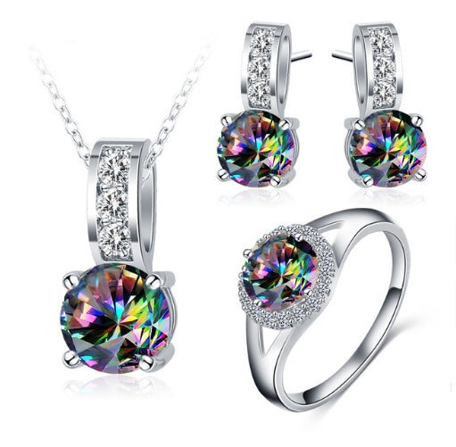 "Mystic Rainbow" - Cubic Zircon  Jewelry Sets