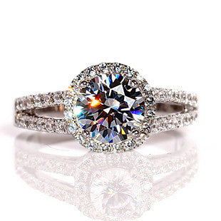 "Cherished Forever" - Sterling Silver Ring with Gems