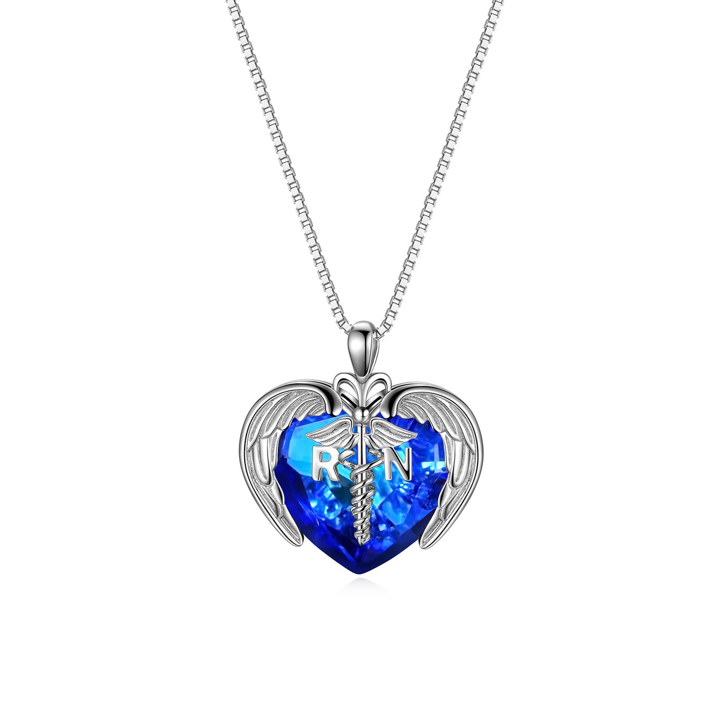 "I Love my Registered Nurse" - Sterling Silver Heart Necklace