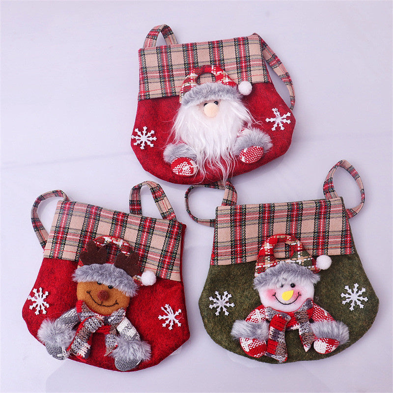 3D Cartoon Christmas Candy Gift Bag - Stocking Stuffer