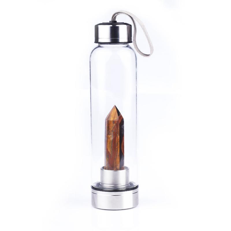 "Natural Crystal Pillar Energy" - Glass Tumbler