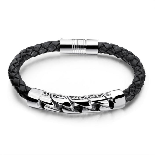 Handwoven Leather Rope Bracelet