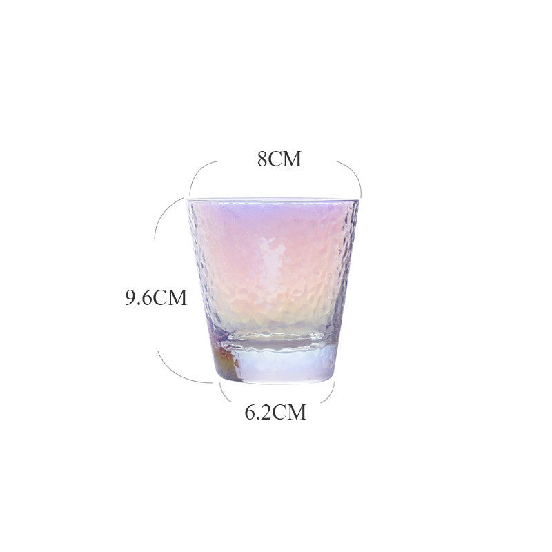 "Cheers" - Iridescent Glass Cups
