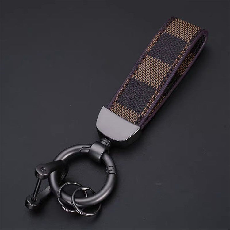 Genuine Leather Lanyard Keychain