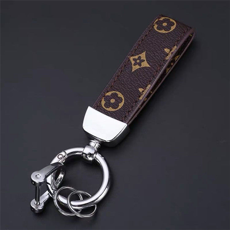 Genuine Leather Lanyard Keychain