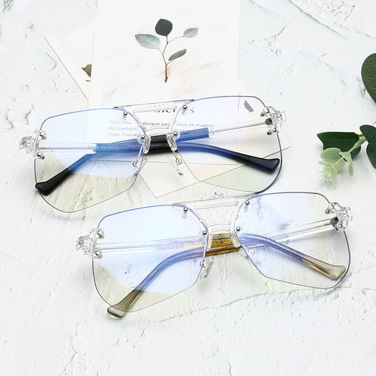 Anti-blue Light Rimless Glasses