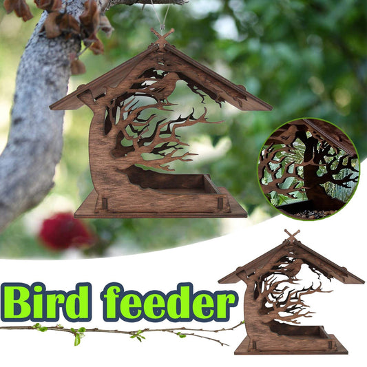 Wooden Vintage Bird Feeder