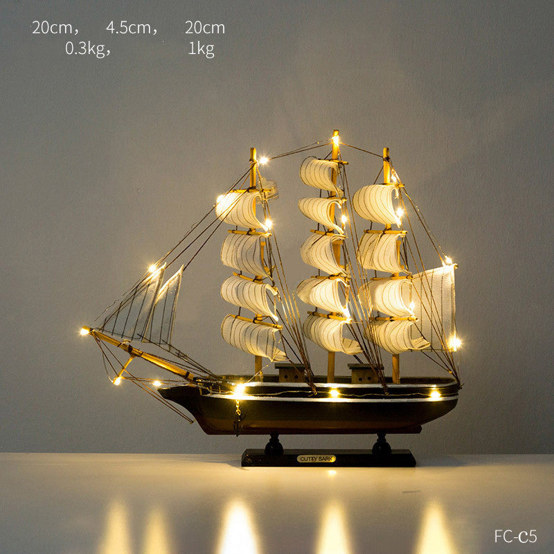 Crafted Ship Figurines for Home Decor