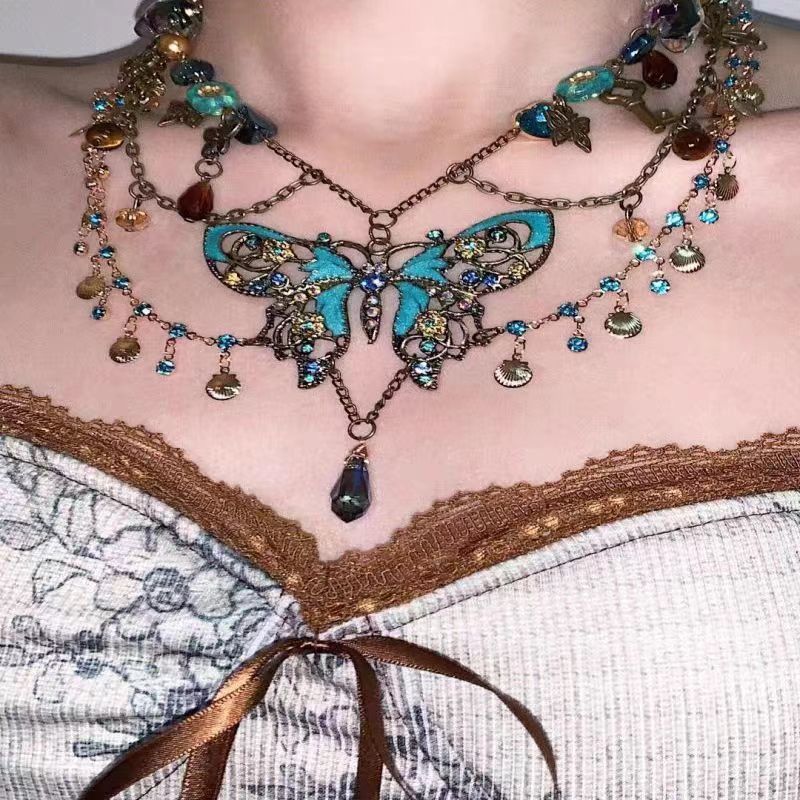 "Butterfly Deluxe" - Handmade Beaded Necklace and Waist Chain