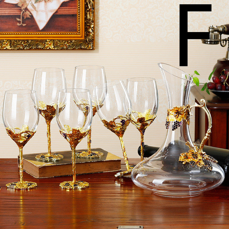 "Golden Garden" - Crystal Wine Glass Collection