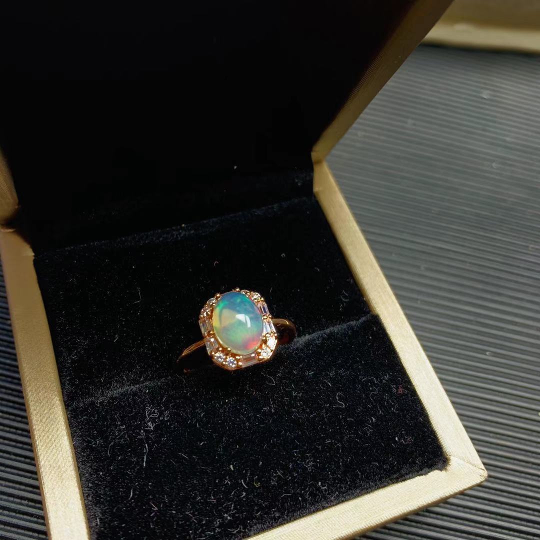 "Inlaid Natural Opal" - Jewelry Set