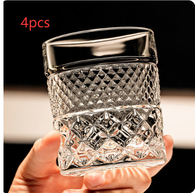 Italian Embossed Crystal Drinking Glass