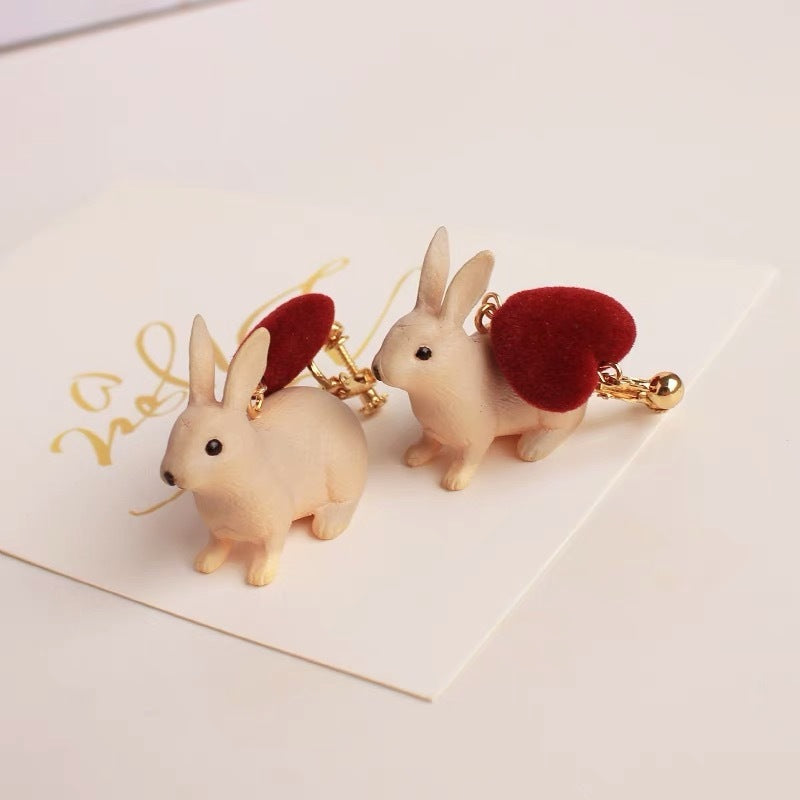 "Bunny Hop" - Resin Bunny Earrings