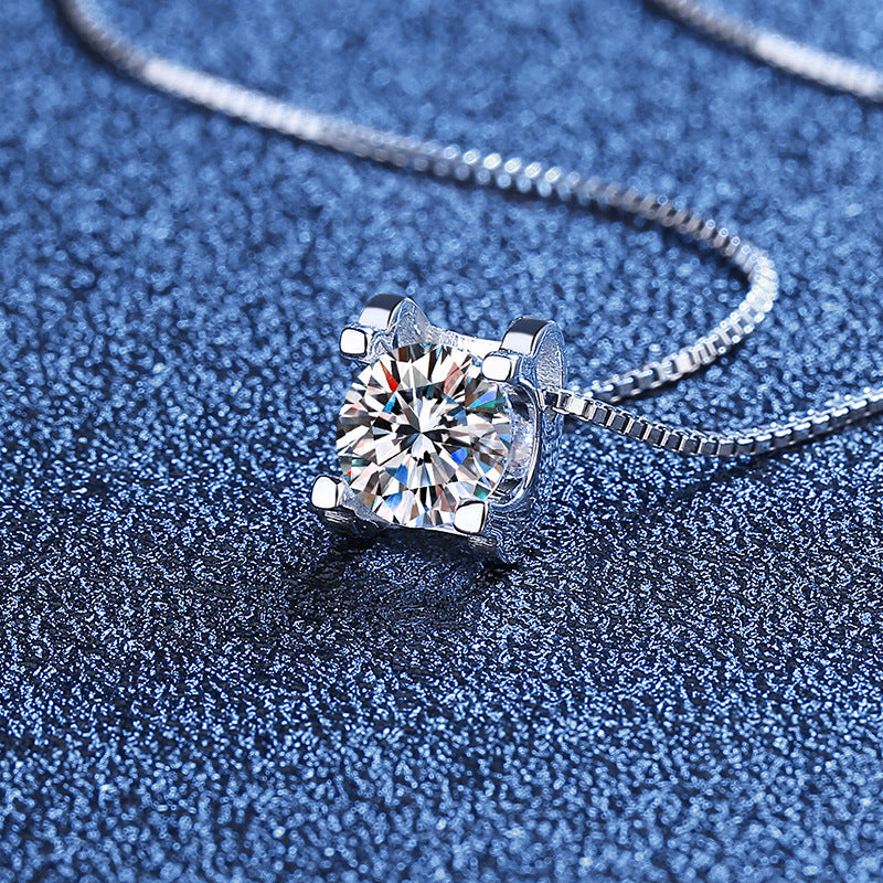 "Diamond Girl" - Zircon Diamond Bullhead Necklace