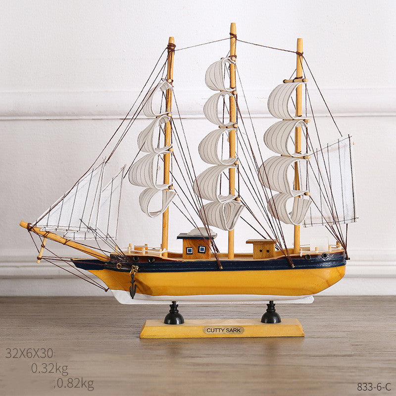 Crafted Ship Figurines for Home Decor