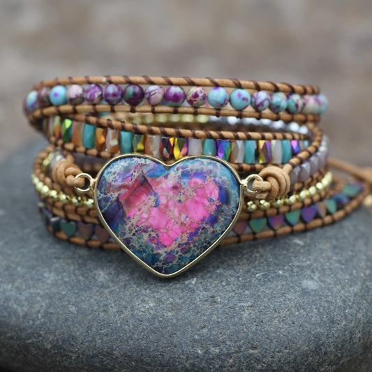 Handmade Magical Heart-shaped Beaded Bracelet