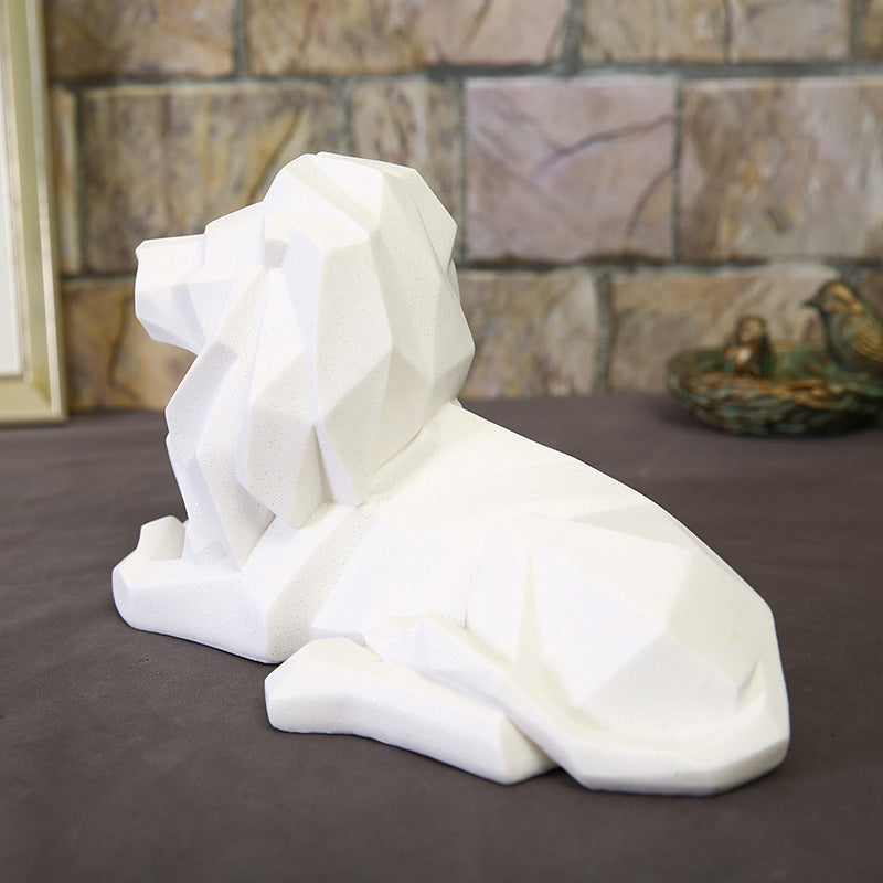 Sandstone Resin Lion Sculpture