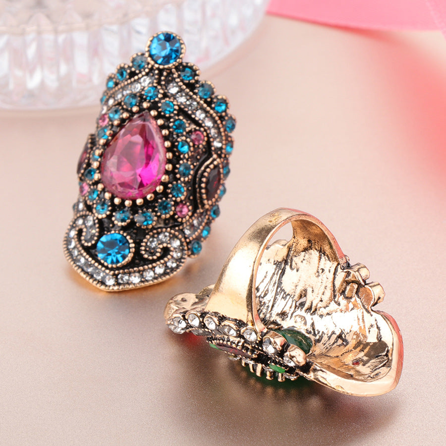 Crystal Blue Diamond Vintage Ring