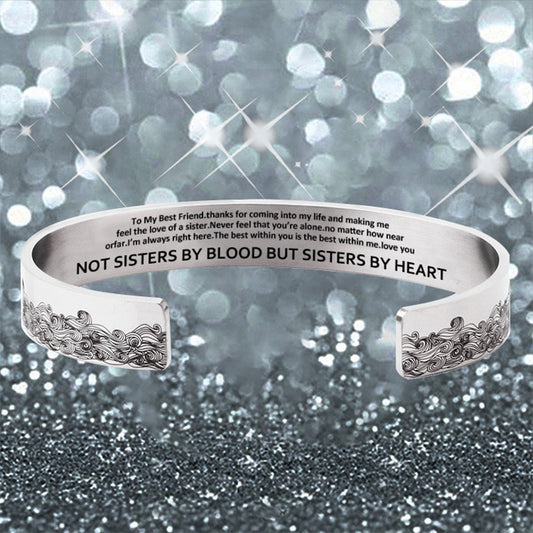 "Like a Sister" - 10mm Stainless Steel Bracelet