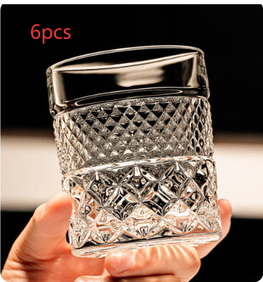 Italian Embossed Crystal Drinking Glass