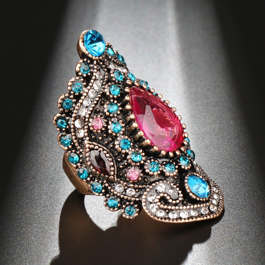 Crystal Blue Diamond Vintage Ring