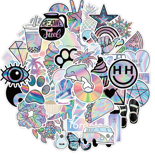 Assorted Holographic Waterproof Stickers