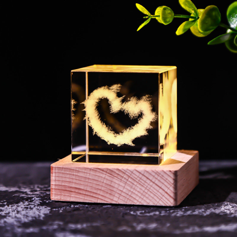Crystal Cube Decoration Gift