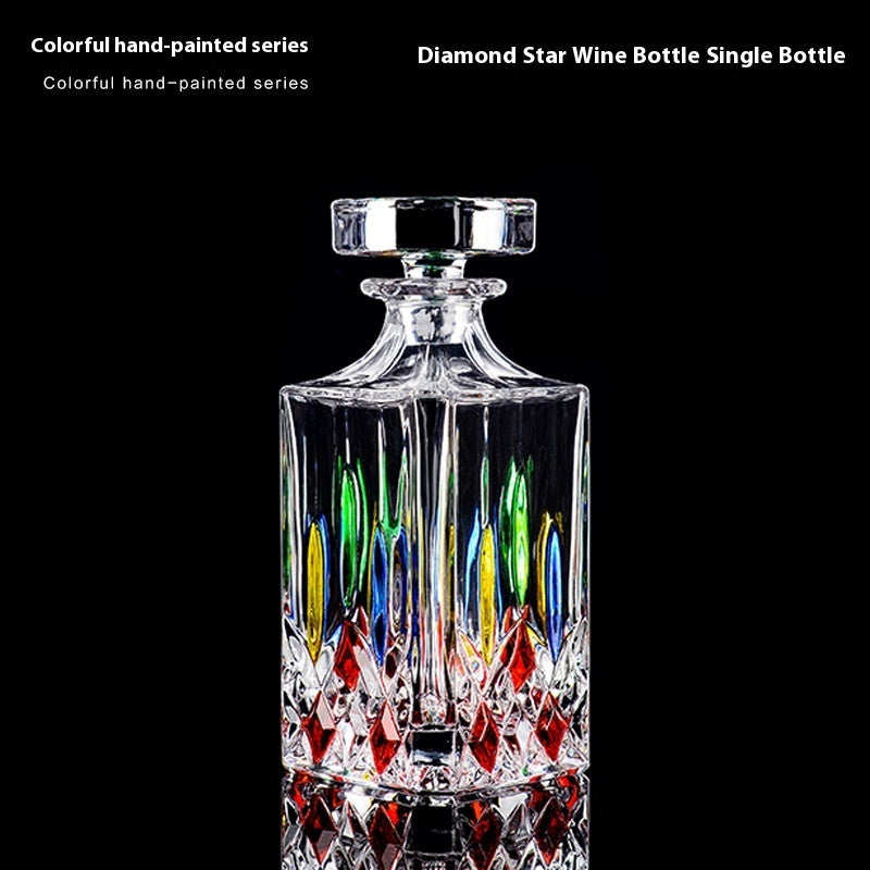 "Whisk of Art" - Handcrafted Crystal Wine Whiskey  Decanter