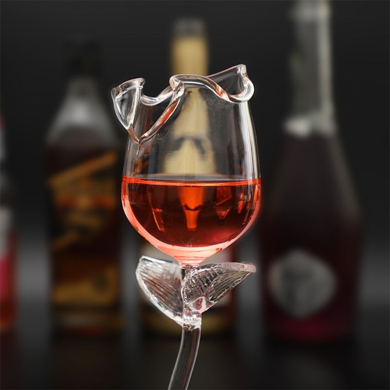 "Crystal Rose" -  Wine Cocktail Glasses