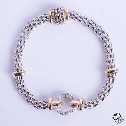 "Beaded Crystal" - Station Bracelet