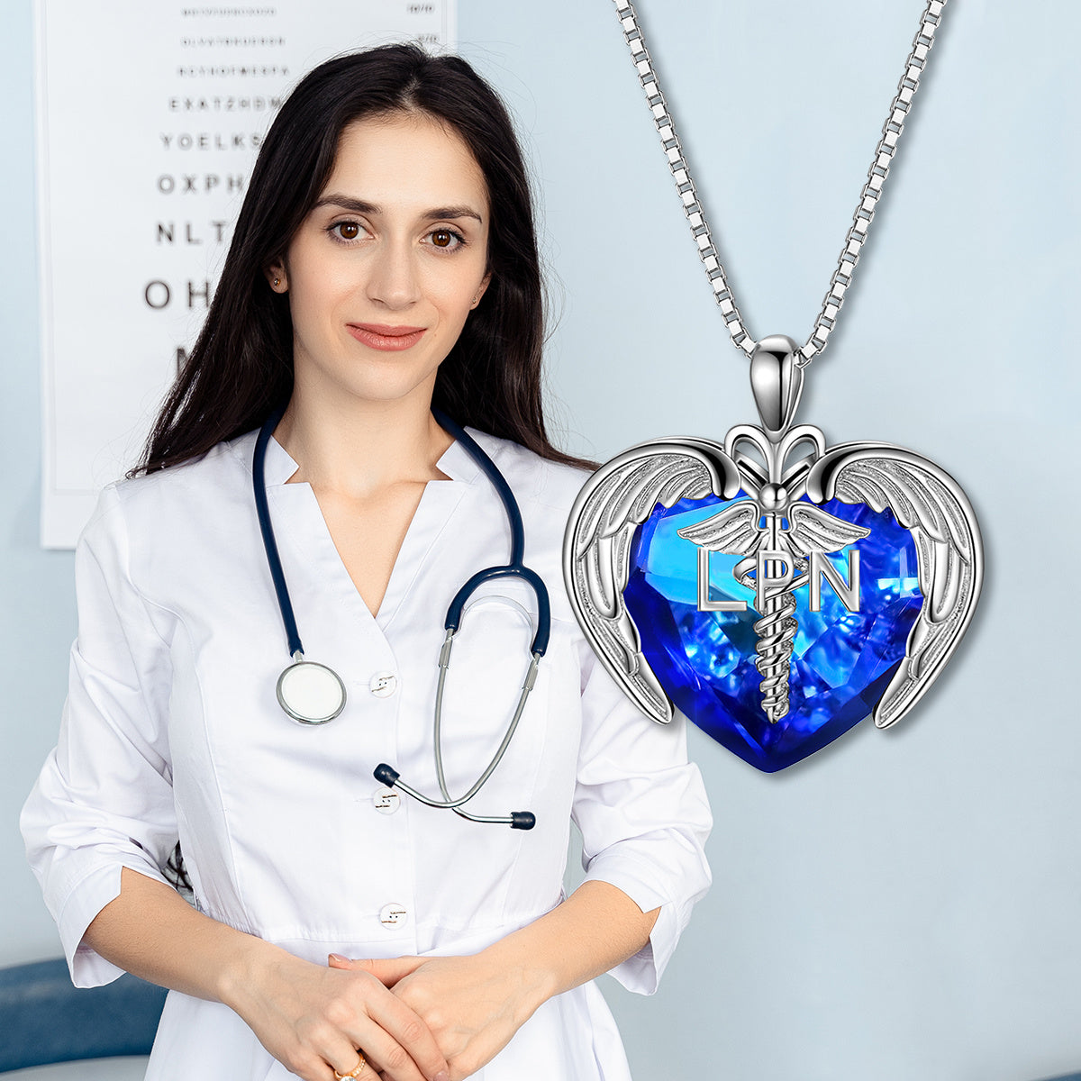 "I Love my Registered Nurse" - Sterling Silver Heart Necklace
