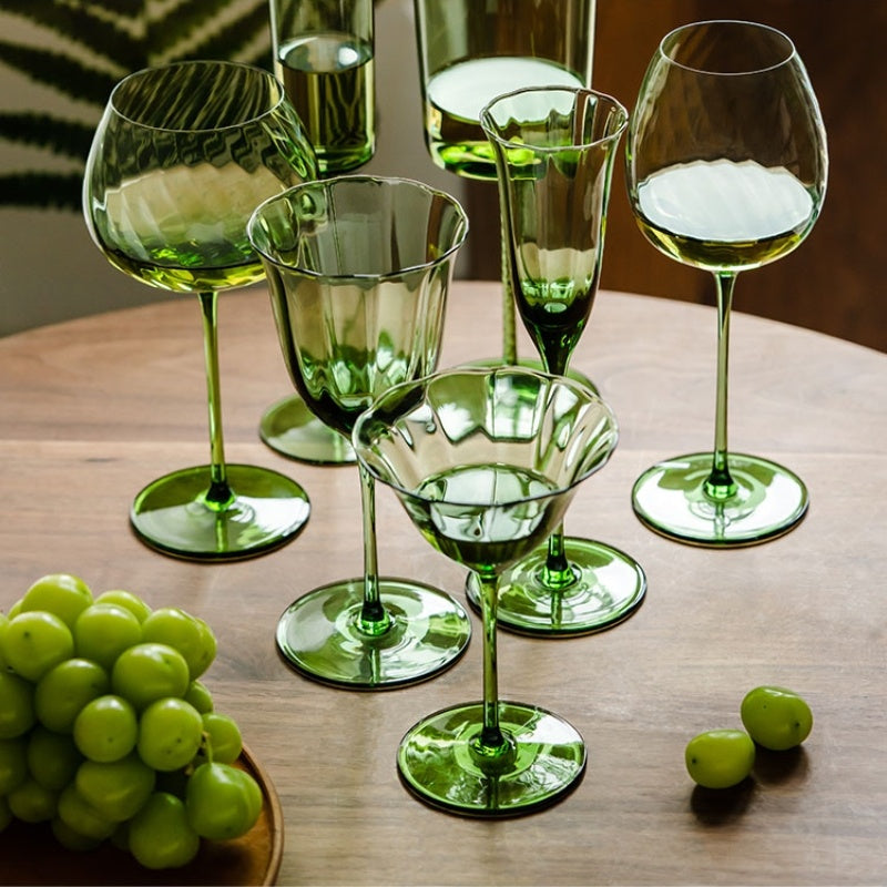"Mean Green" - Vintage Wine Glass Goblet