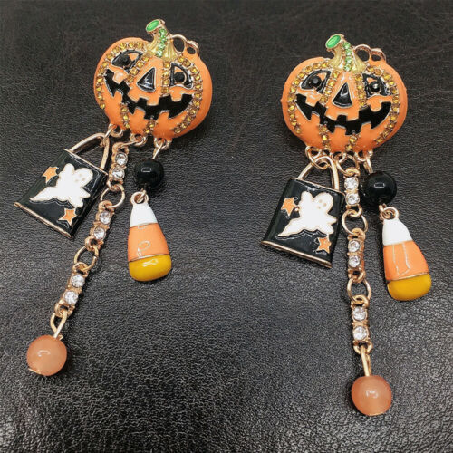 Exaggerated Pumpkin Dangle Earrings