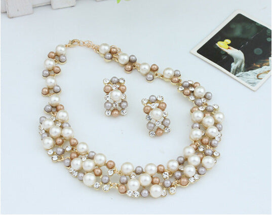 "Miss. Pearl" - Short Shining Pearl Gemstone Jewelry Sets