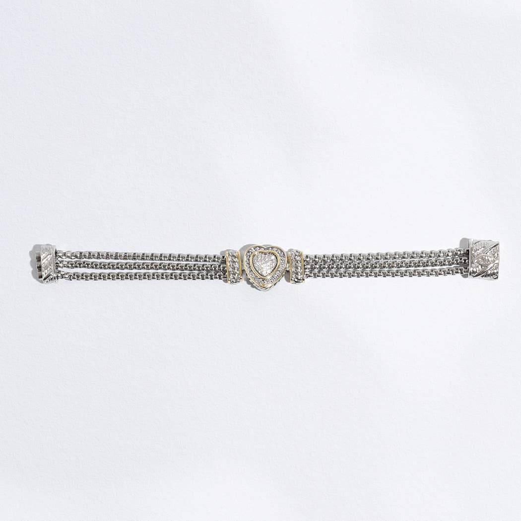 "Loving Heart" -  CZ Stone Magnetic Bracelet