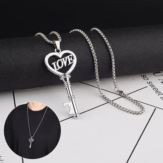"Sweetheart Key" - Stainless Steel Necklace