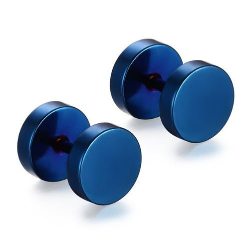 8MM Stainless Steel Barbell Earrings