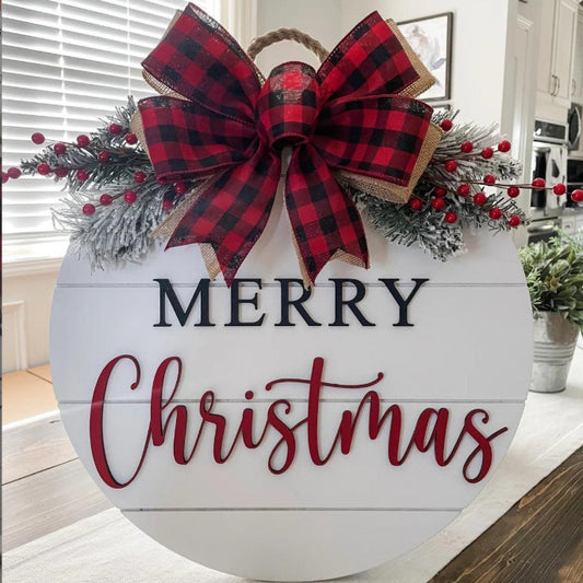 Wooden Christmas Doorplate Decorations